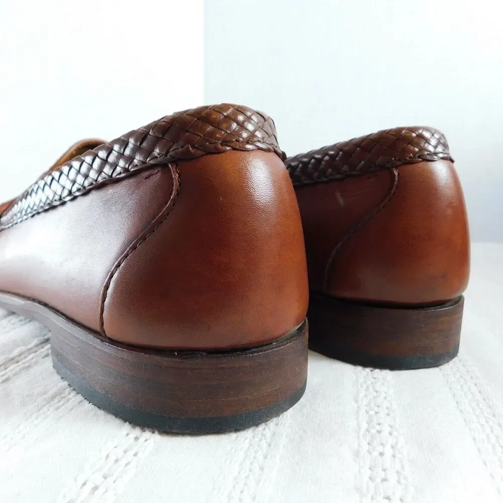 Allen Edmonds Maxfield Brown Leather Tassel Loafers 13B Slip-On Shoes New w/ Box